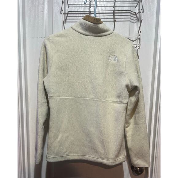 The North Face Women's Fleece Jacket Size SP Beige 1/4 Zip - Picture 2 of 7